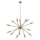 Delphine 38'' Wide 14-Light Chandelier - Satin Brass