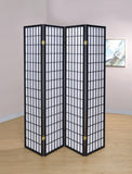 Contemporary 4-panel Folding Screen and White