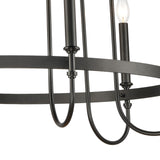 Wickshire 29'' Wide 6-Light Chandelier - Matte Black