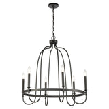 Wickshire 29'' Wide 6-Light Chandelier - Matte Black