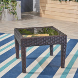 Antibes Multi-Brown PE Accent Table Noble House