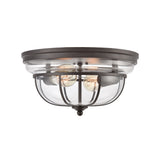 Manhattan Boutique 13'' Wide 2-Light Flush Mount - Oil Rubbed Bronze