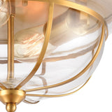 Manhattan Boutique 13'' Wide 2-Light Flush Mount - Brushed Brass