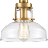 Manhattan Boutique 9'' Wide 1-Light Mini Pendant - Brushed Brass