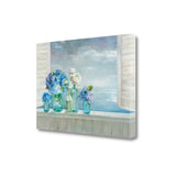 Ocean View with Flowers 1 Giclee Wrap Canvas Wall Art