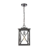 Carriage Light 9'' Wide 1-Light Outdoor Pendant - Matte Black