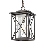 Carriage Light 9'' Wide 1-Light Outdoor Pendant - Matte Black