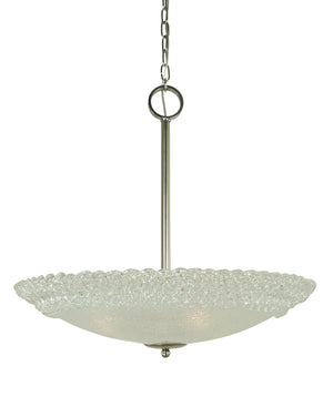 4-Light Polished Nickel Brocatto 24" Pendant