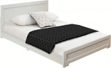 Moma White Wood Platform Twin Bed With Nightstand