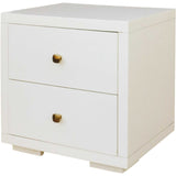 Moma White Wood Platform Twin Bed With Nightstand