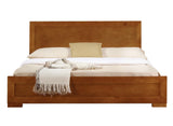 Moma Oak Wood Platform Queen Bed With Two Nightstands