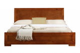 Moma Cherry Wood Platform King Bed With Two Nightstands