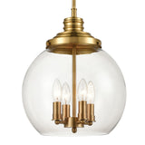 Chandra 13'' Wide 4-Light Pendant - Burnished Brass