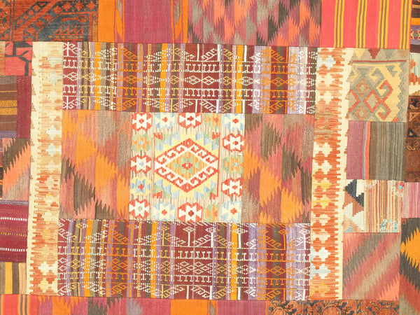 Pasargad Patchwork Collection Hand-Knotted Lamb's Wool Area Rug 046901-PASARGAD