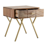 Sagebrook Home Contemporary Wood, 18x20" Side Table, Brown 17397 Brown Mango Wood