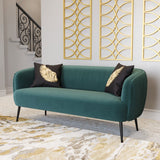 Zuo Modern Karan 100% Polyester, Plywood, Steel Modern Commercial Grade Sofa Green, Black 100% Polyester, Plywood, Steel