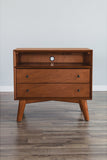 Alpine Furniture Flynn Large Nightstand, Acorn 966-22 Acorn Mahogany Solids & Okoume Veneer 28 x 15 x 26