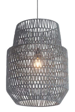 Zuo Modern Daydream Steel, Paper Transitional Commercial Grade Ceiling Lamp Gray Steel, Paper