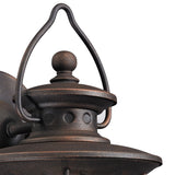 Village Lantern 13'' High 1-Light Outdoor Sconce - Weathered Charcoal