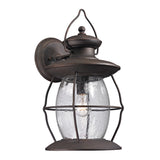 Village Lantern 18'' High 1-Light Outdoor Sconce - Weathered Charcoal