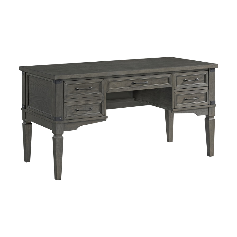Intercon Foundry Home Entertainment Transitional Foundry 60" Half Ped Desk FR-HO-6030WD-PEW-C FR-HO-6030WD-PEW-C