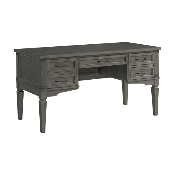 Intercon Foundry Home Entertainment Transitional Foundry 60" Half Ped Desk FR-HO-6030WD-PEW-C FR-HO-6030WD-PEW-C