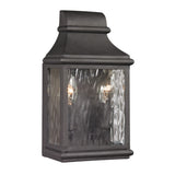 Forged Jefferson 11'' High 2-Light Outdoor Sconce - Charcoal