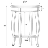 Red Round Table With Shelf