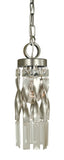 1-Light Satin Pewter/Polished Nickel Adele Mini Pendant