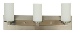 3-Light Satin Pewter/Polished Nickel Mercer Sconce