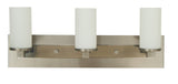 3-Light Satin Pewter/Polished Nickel Mercer Sconce