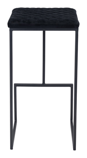 Zuo Modern Element 100% Polyester, Plywood, Steel Modern Commercial Grade Barstool Black 100% Polyester, Plywood, Steel