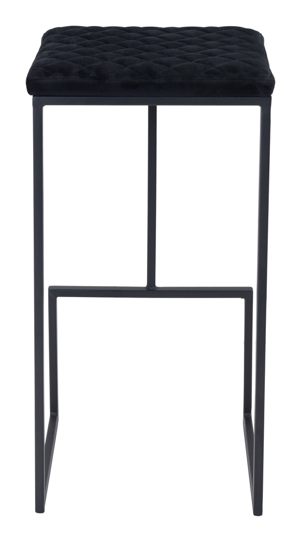 Zuo Modern Element 100% Polyester, Plywood, Steel Modern Commercial Grade Barstool Black 100% Polyester, Plywood, Steel