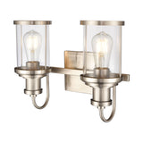 Millburn 15'' Wide 2-Light Vanity Light - Satin Nickel