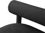 Parlor Boucle Fabric / Eucalyptus Wood / Foam Contemporary Black Boucle Fabric Bench - 59" W x 26" D x 28.5" H