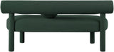 Parlor Boucle Fabric / Eucalyptus Wood / Foam Contemporary Green Boucle Fabric Bench - 59" W x 26" D x 28.5" H