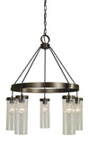 5-Light Mahogany Bronze Hammersmith Chandelier