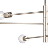 Module 34'' Wide 6-Light Chandelier - Satin Nickel