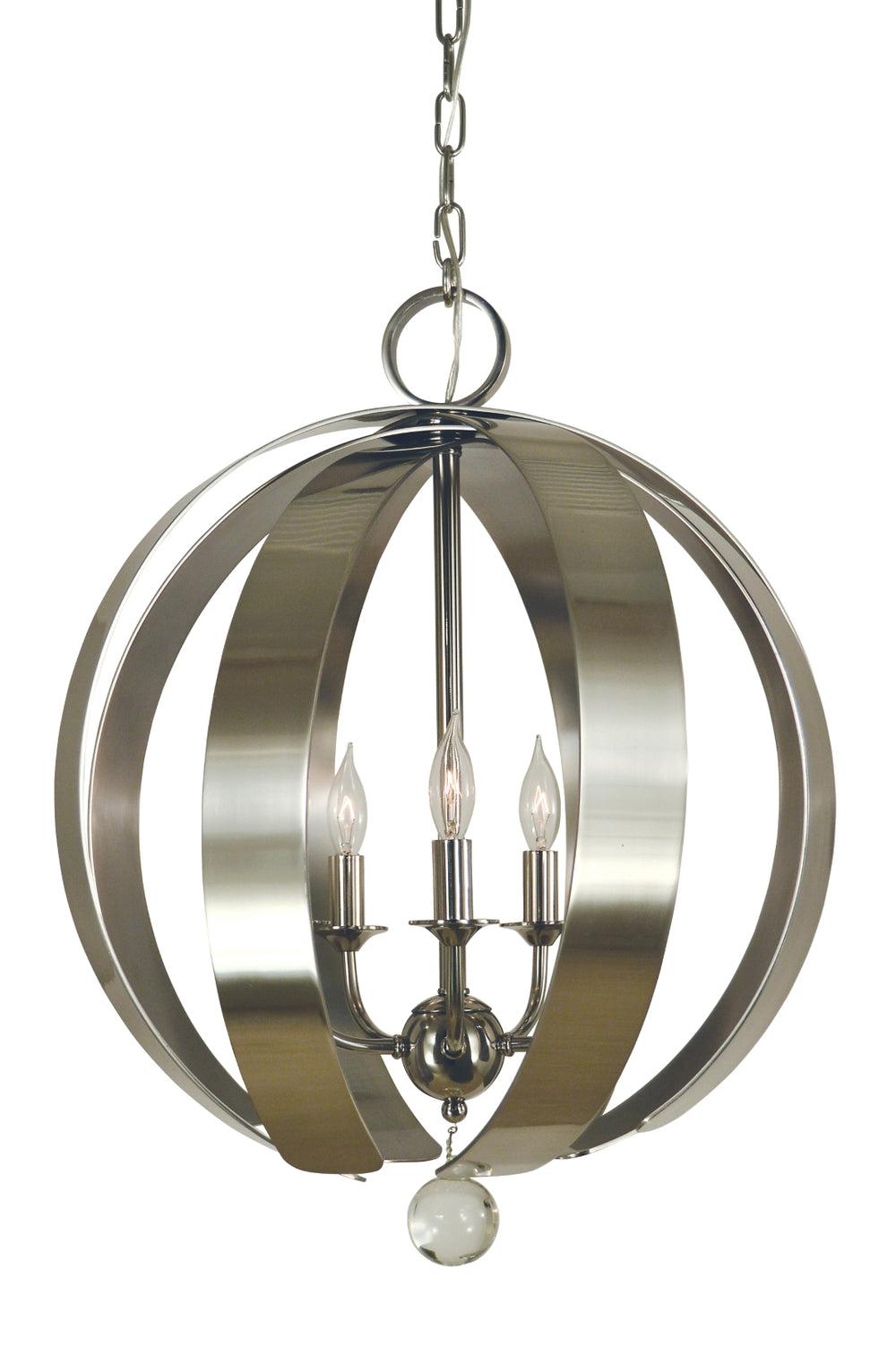 5-Light Polished Nickel Venus Chandelier