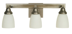 3-Light Satin Pewter/Polished Nickel Mercer Sconce