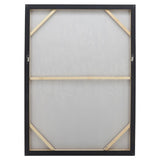 Sagebrook Home Contemporary 35x47 Handpainted Abstract Canvas W/ Gold Foi 70124 Black Polyester Canvas