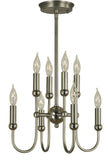 8-Light Satin Pewter/Polished Nickel Nicole Chandelier