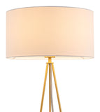 Zuo Modern Sascha Steel, Poly Cotton Modern Commercial Grade Table Lamp White, Brass Steel, Poly Cotton