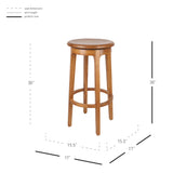 New Pacific Direct Foxy Mindi Swivel Bar Stool SFX2 Natural