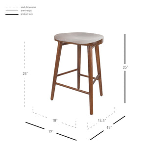 New Pacific Direct Monti Mindi Counter Stool SFX2 Cinnamon Brown