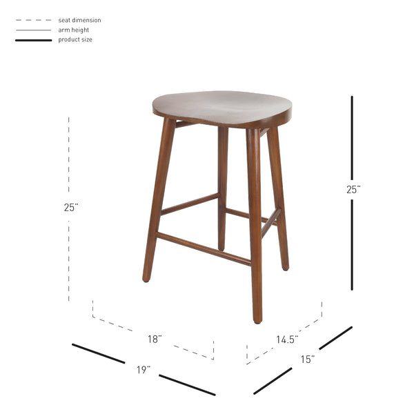 New Pacific Direct Monti Mindi Counter Stool SFX2 Cinnamon Brown