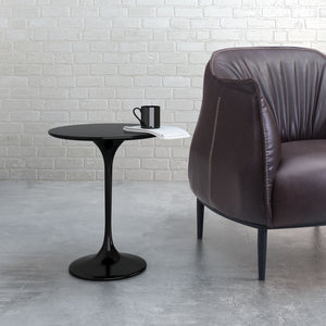 Zuo Modern Wilco Fiberglass, MDF Modern Commercial Grade Side Table Black Fiberglass, MDF