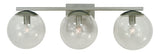 3-Light Satin Pewter Jupiter Bath Sconce