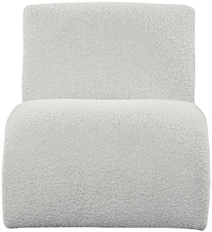 Mulberry Boucle Fabric / Iron / Foam Contemporary Cream Boucle Fabric Accent Chair - 27" W x 30.5" D x 27" H