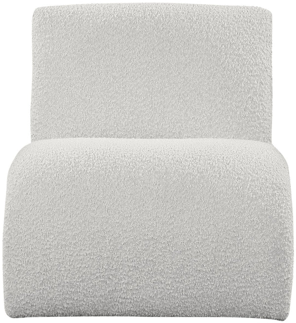 Mulberry Boucle Fabric / Iron / Foam Contemporary Cream Boucle Fabric Accent Chair - 27" W x 30.5" D x 27" H